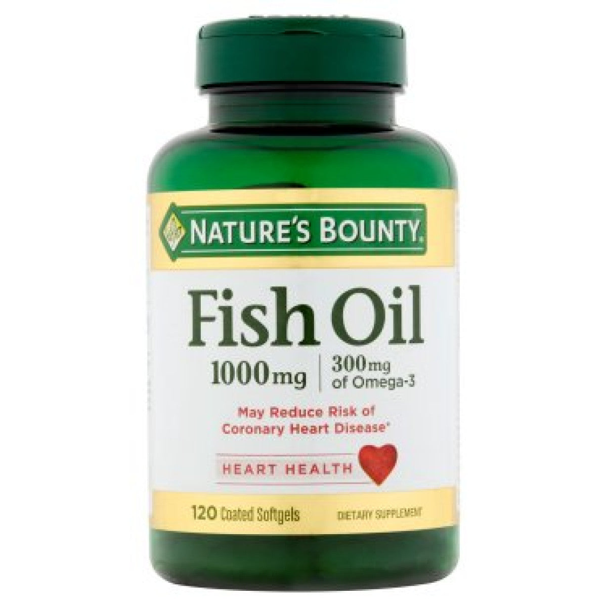 Nature's Bounty Aceite de Pescado Sin Olor Softgels, 1000 Mg, 120 Contenido