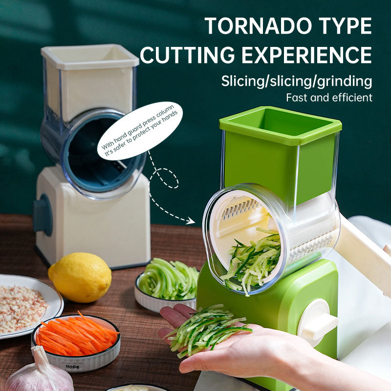 Multifunctional Vegetable Cutter with Hand Roller Design