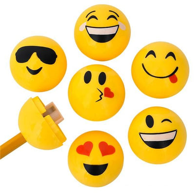 1.5" Emoticon Pencil Sharpeners - 24 Pack