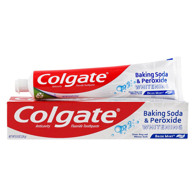 Pasta de dientes blanqueadora Colgate con bicarbonato de sodio y peróxido - 8 oz