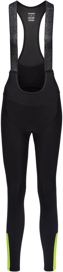 Gorewear Swiftride Thermo Bib Tights - Negro/Amarillo Neón Mujer Pequeño