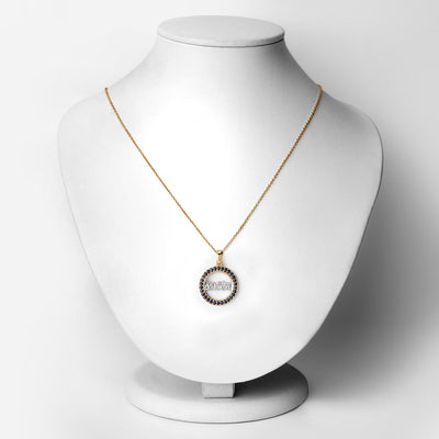 0.64 Carat Genuine Blue Sapphire Pendant in Sterling Silver