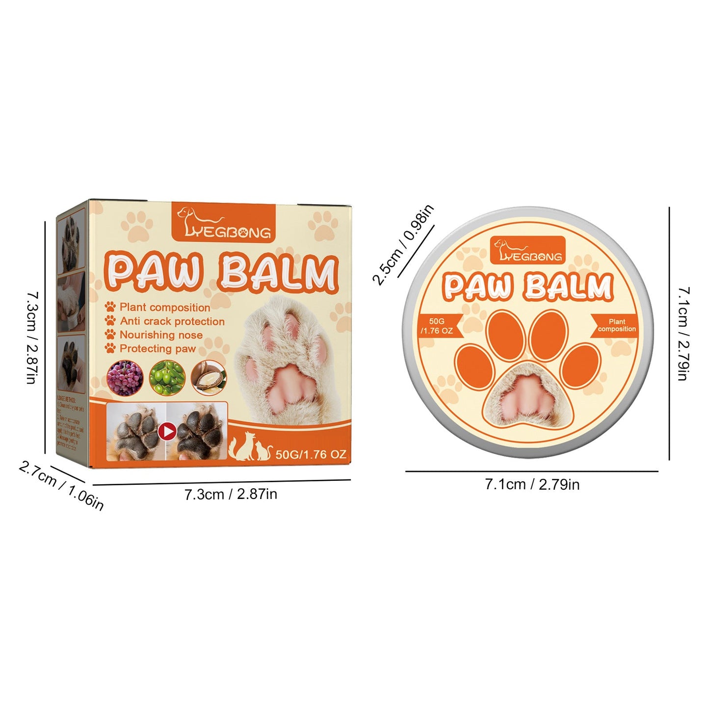 Bálsamo Hidratante Premium para Uñas de Mascotas para Gatos y Perros
