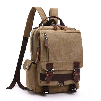 Canvas Backpack Men Travel Back Pack Multifunctional Shoulder Bag for Women Laptop Rucksack School Bags Female Daypack - Korvel