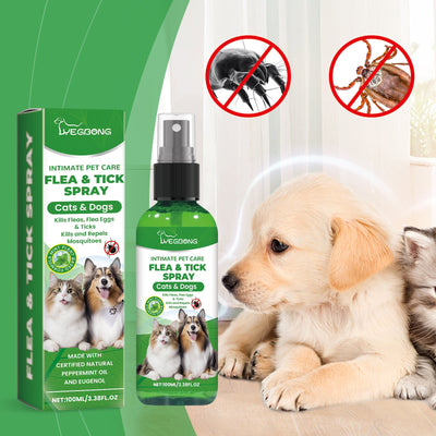 Pet Insect Repellent Spray, Dog And Cat Hair And Skin Insect Repellent Daily Gentle Cleaning And Care Agent - Korvel