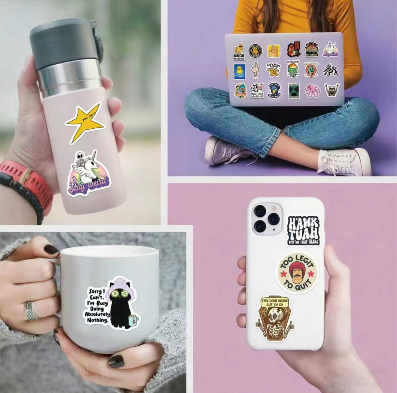 LaughSlap Sticker Pack - 130 Hilarious Vinyl Stickers