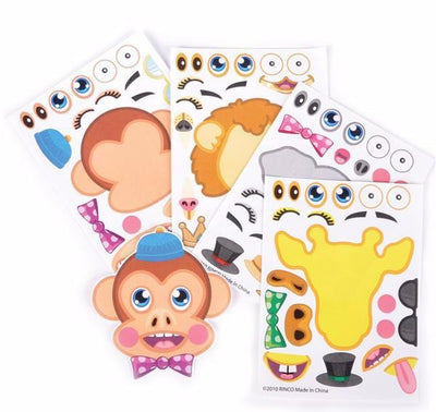 MAKE ZOO ANIMAL STICKERS - 12 COUNT (OVER-STOCK SALE) - Korvel