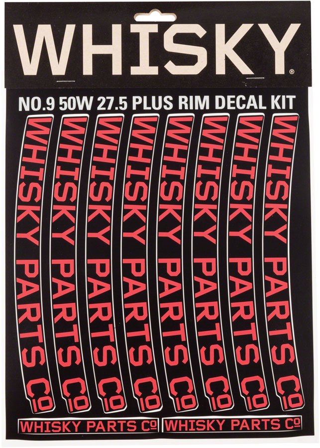 Kit de Calcomanías para Ruedas WHISKY 50w para 2 Ruedas - Rojo