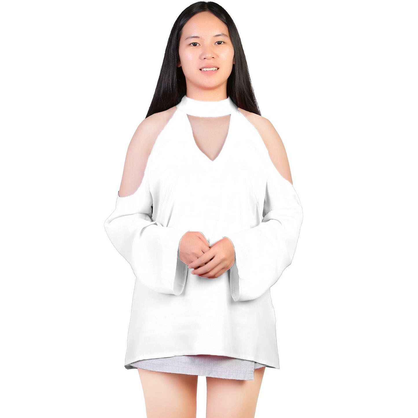 Women's Off The Shoulder V-Neck Blouse - Summer Style