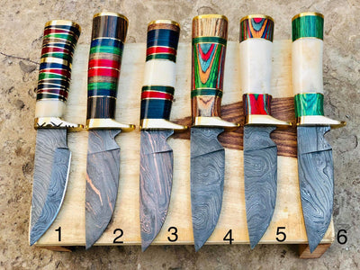 Premium Custom Damascus Steel Hunting & Skinning Knives - Korvel