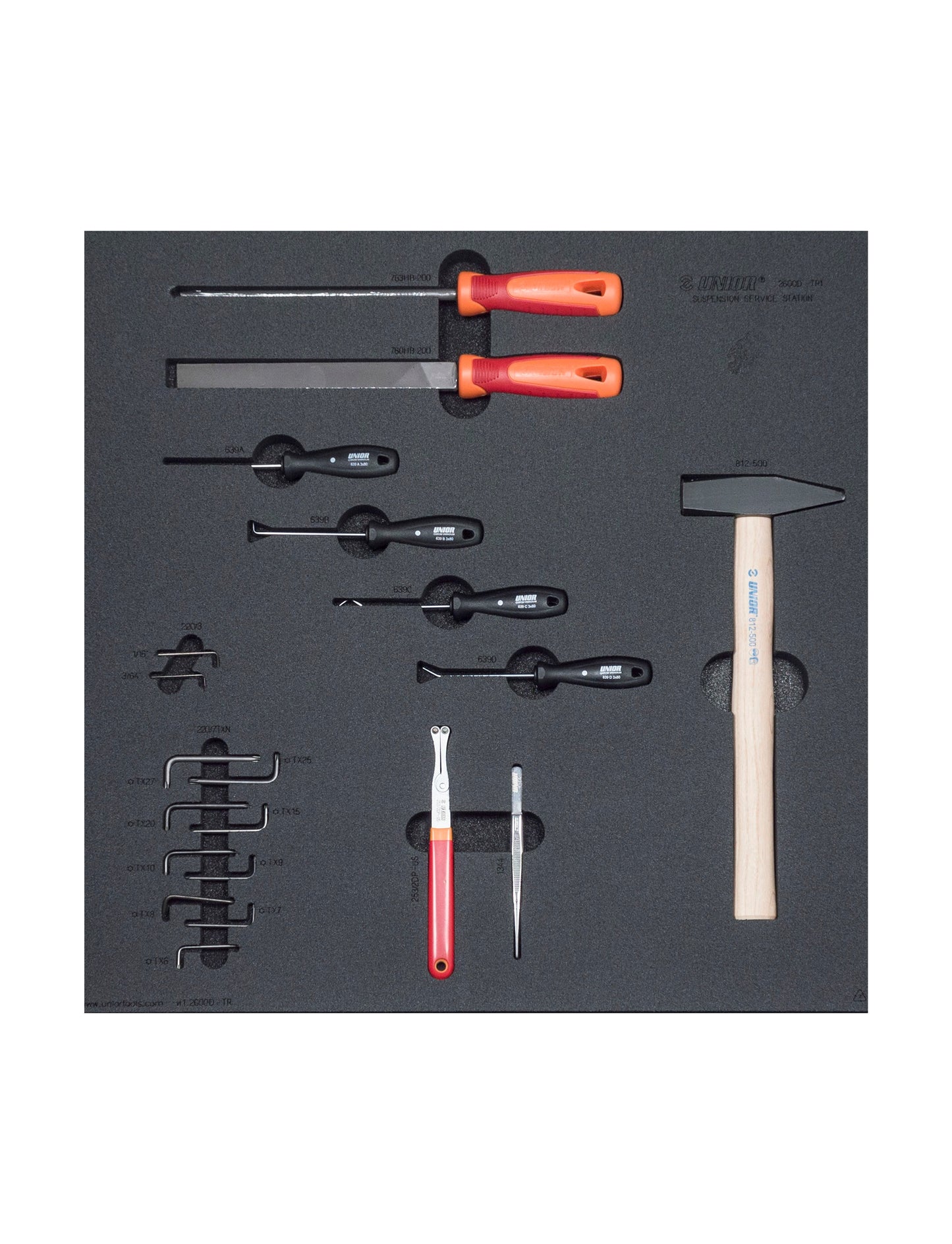 Ensemble d'outils Unior Suspension Overhaul Drawer 1 Noir