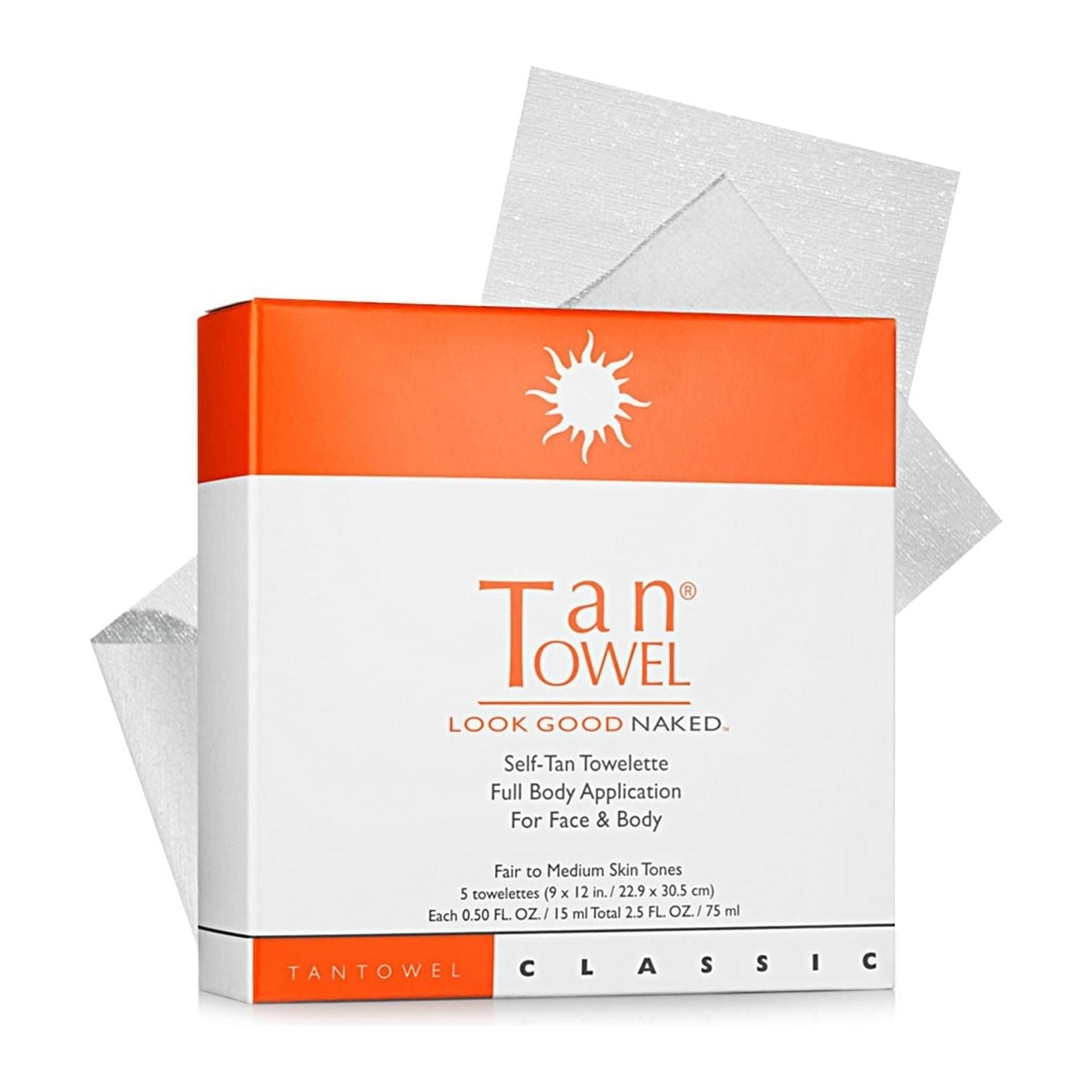 Toallita de Autobronceado Clásica Tan Towel - Tonos de Piel Claros a Medios (Paquete de 5)