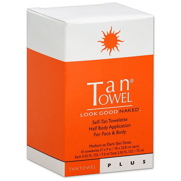 Lingettes autobronzantes Tan Towel pour le corps entier - Foncé 10 Pack