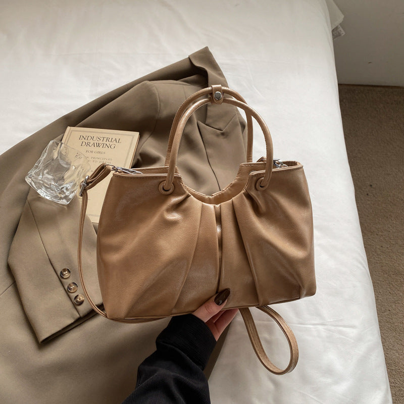 Bolso de hombro con forma de nube plisada Niche para mujeres