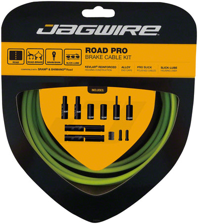 Jagwire Pro Brake Cable Kit for Road Bikes - Organic Green