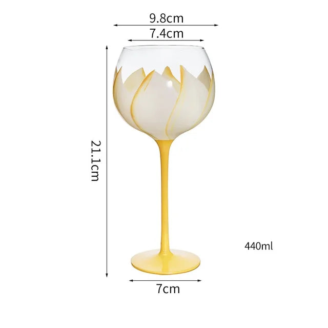 Hand Painted Glass Goblet for Elegant Celebrations