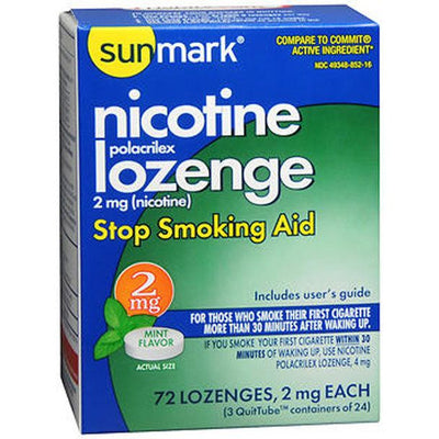 Sunmark Nicotine Lozenges Mint 2 mg - 72 Count