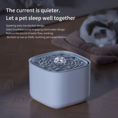3L Large Capacity Canine Cat Dog Pet Circulating Filter Pet Fountain Feeder Automatic Water Dispenser with USB Port for Pets - Korvel