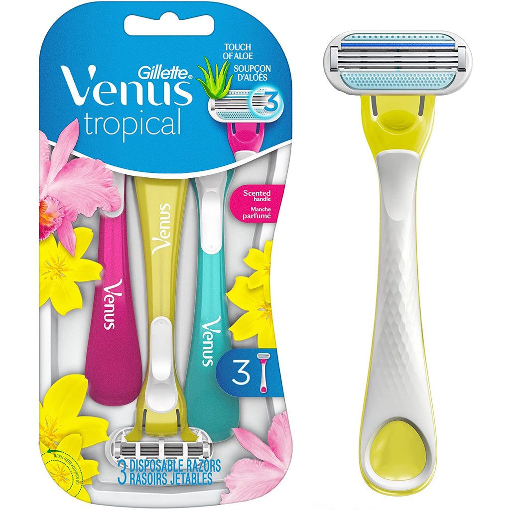 Rasoir jetable Gillette Venus Tropical pour femmes - 3 unités