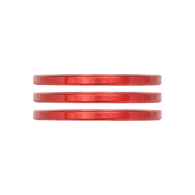 Industry Nine iRiX Headset Spacer - 1-1/8'' Height: 2.5mm Aluminum Red (3pcs)