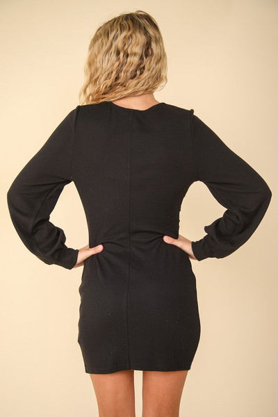 Elegant Ruched Detail Bodycon Mini Dress for Women