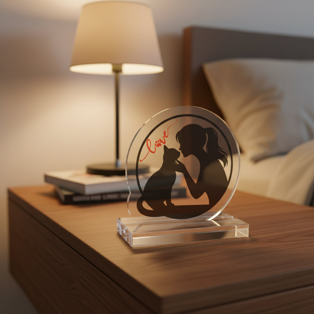Amour, mais avec un chat – Standee en acrylique