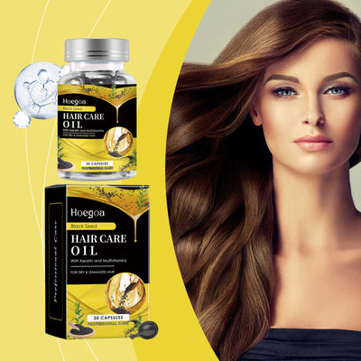 Black Sesame Oil Hair Care Capsules Nourish And Repair Dry Hair And Smooth Hair Care Essential Oil - Korvel