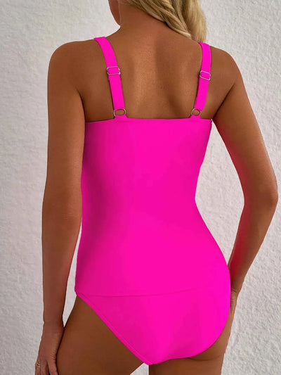 Ruched Tummy Control Tankini 2-Piece Swimsuit