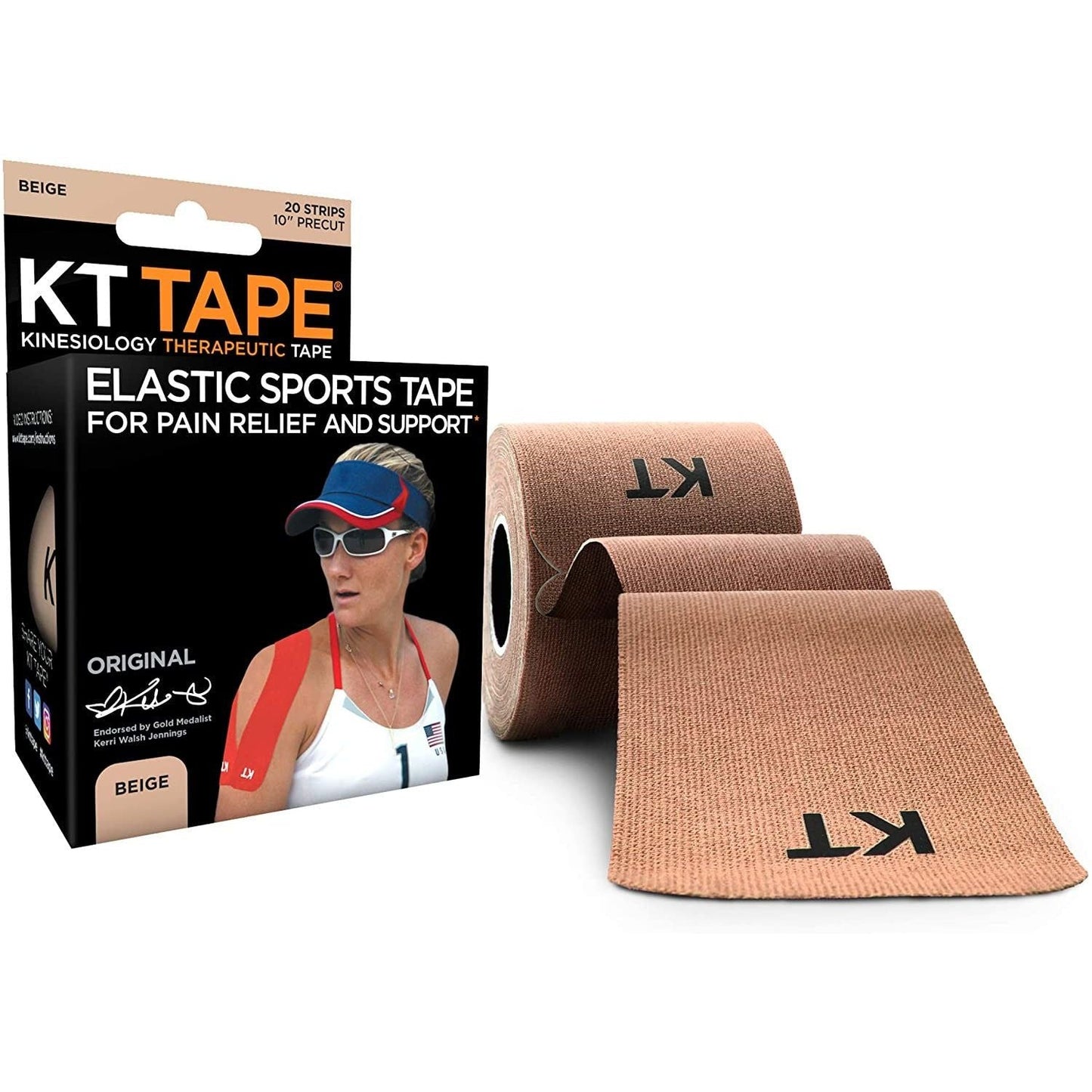 KT Tape Original Cotton Kinesiology Tape - Beige
