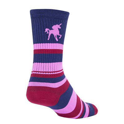 Sockguy Pink Unicorn Crew Socks - Blue/Pink, Size 9-13