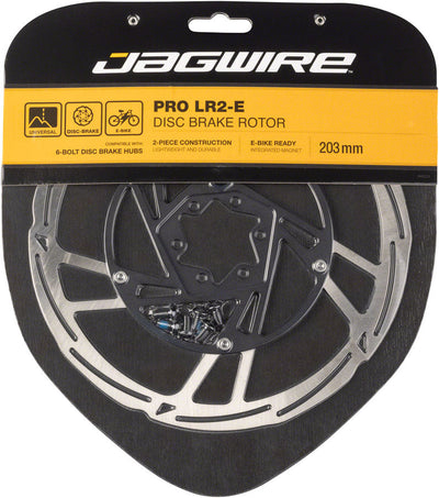 Rotor de frein à disque Jagwire Pro LR2-E pour Ebike - 203mm 6-Bolt