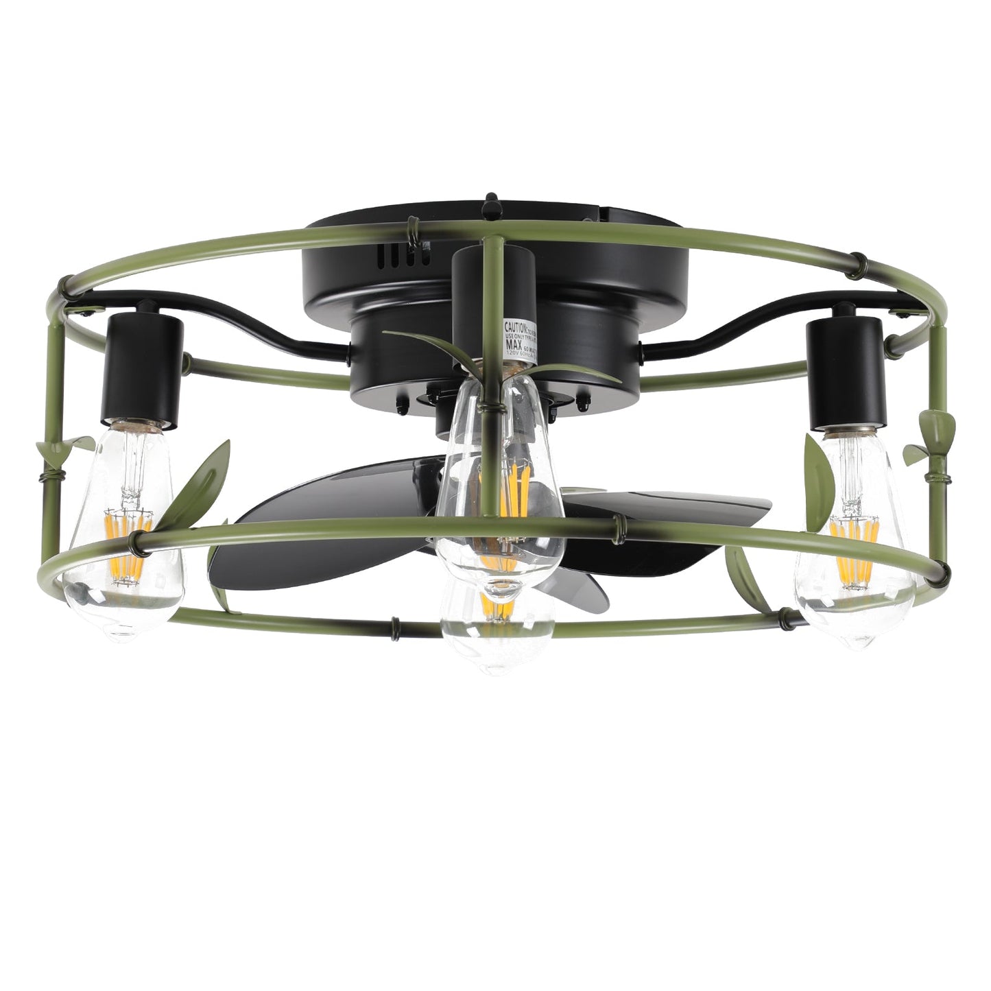 Modern Flush Mount Ceiling Fan with Lights and Remote Control