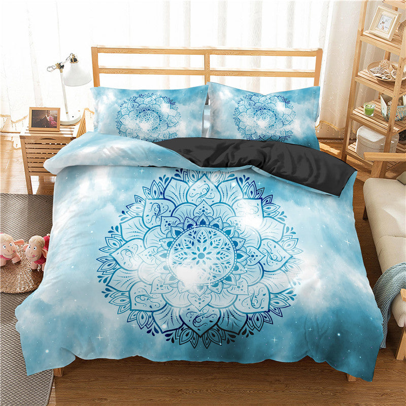 Small Fresh Digital Print Quilt Set 3 Piece Dream Catcher 3D - Korvel