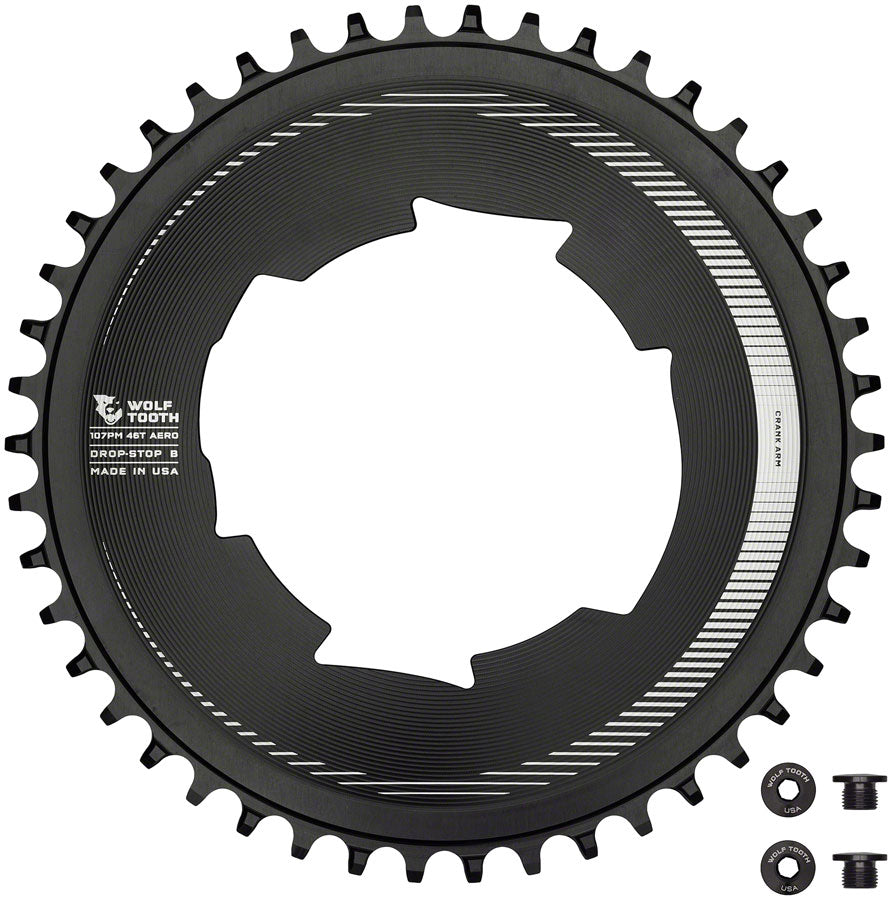 Chaîne de plateau Wolf Tooth Aero 107 BCD - 46t pour SRAM Eagle Flattop