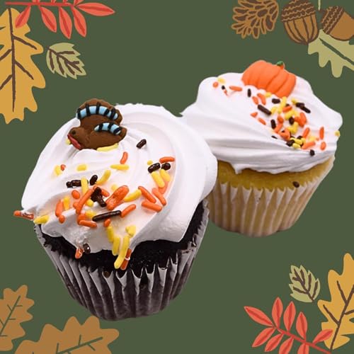 Thanksgiving Fall Edible Cake Decorations - 30 Pieces
