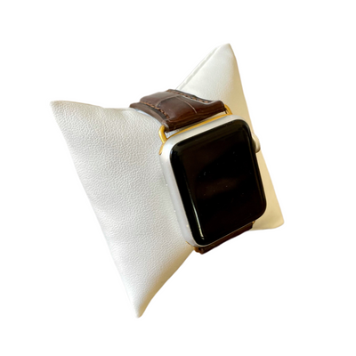 Dark Brown Glazed Alligator Apple Watch Band