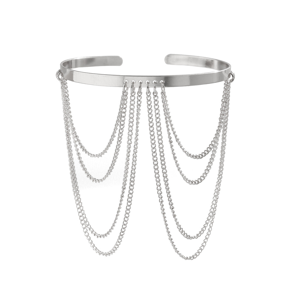 Punk style chain arm bracelet ethnic arm chain with adjustable opening - Korvel