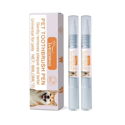 Pet Toothbrush Pen Dog Cat Tartar Stone Cleaning Remove Bad Breath Remove Odor Cleaning Pen - Korvel