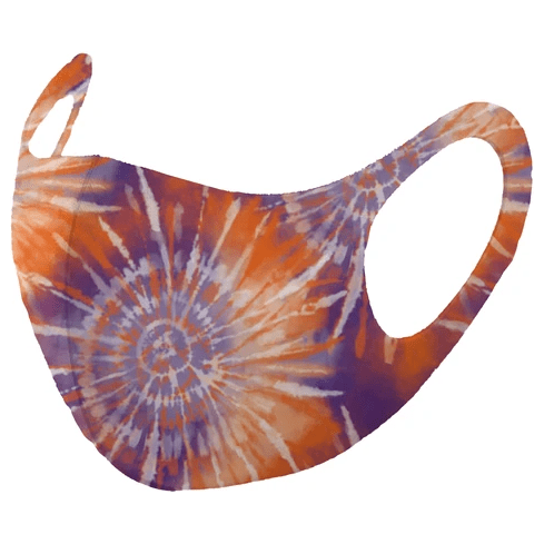 Masque Réutilisable Unisexe Mask4Aide - Tie-Dye Orange et Violet