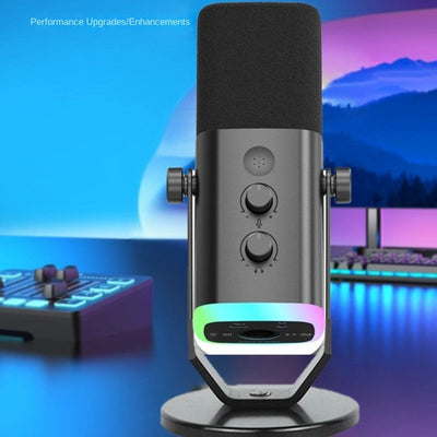 Condenser Microphone for Computer Live Streaming Karaoke Recording Audio Pickup Capacitor Mic for Mobile Phone Universal Karaoke Singing Gaming - Korvel