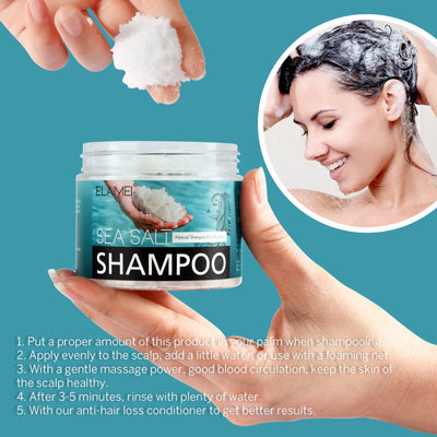 ELAIMEI Sea Salt Shampoo To Scalp Deep Cleansing Moisturizing Anti-dandruff Oil Control Hair Balm - Korvel