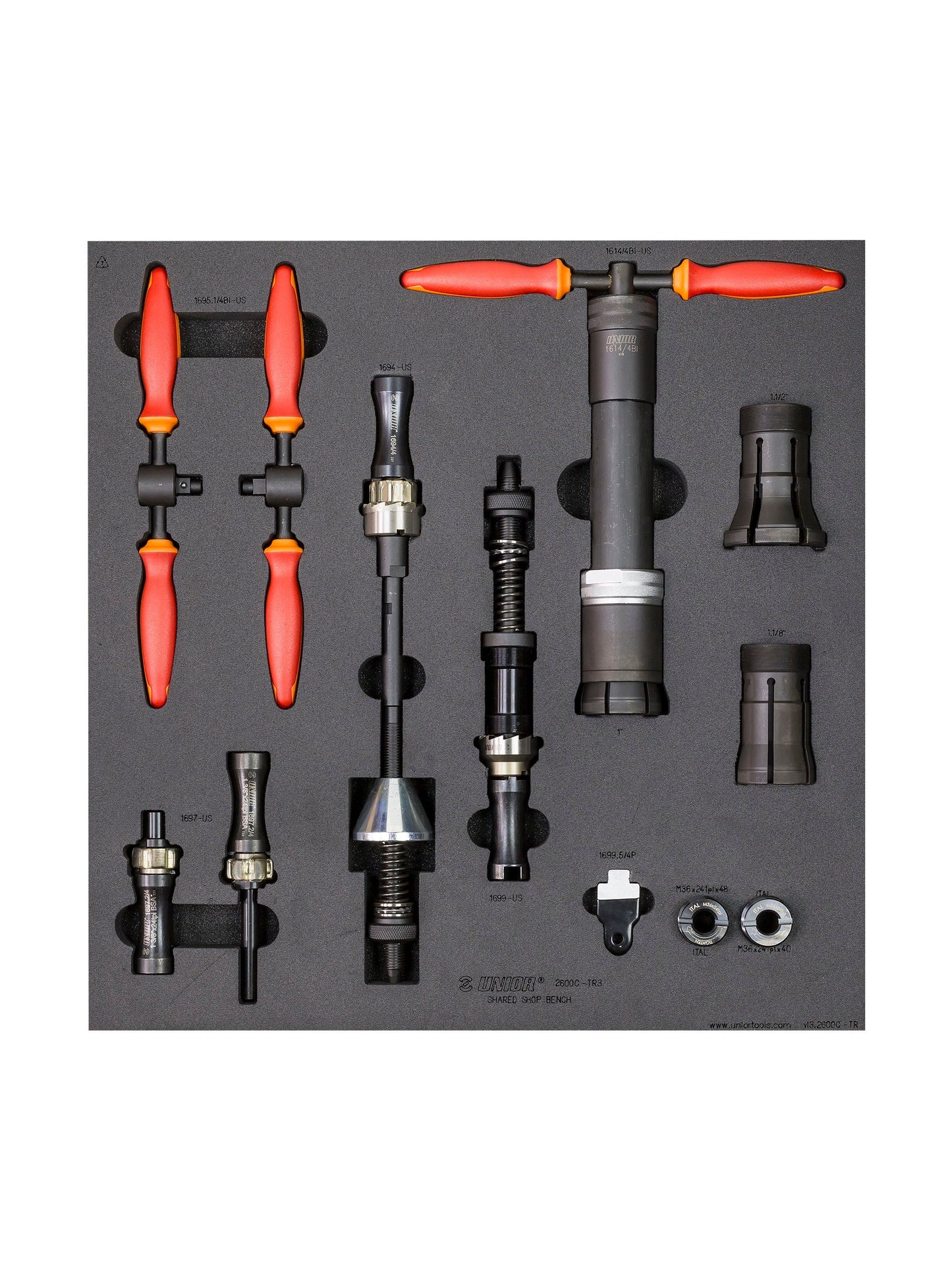Unior Shared Drawer 3 v2 Black Tool Organizer