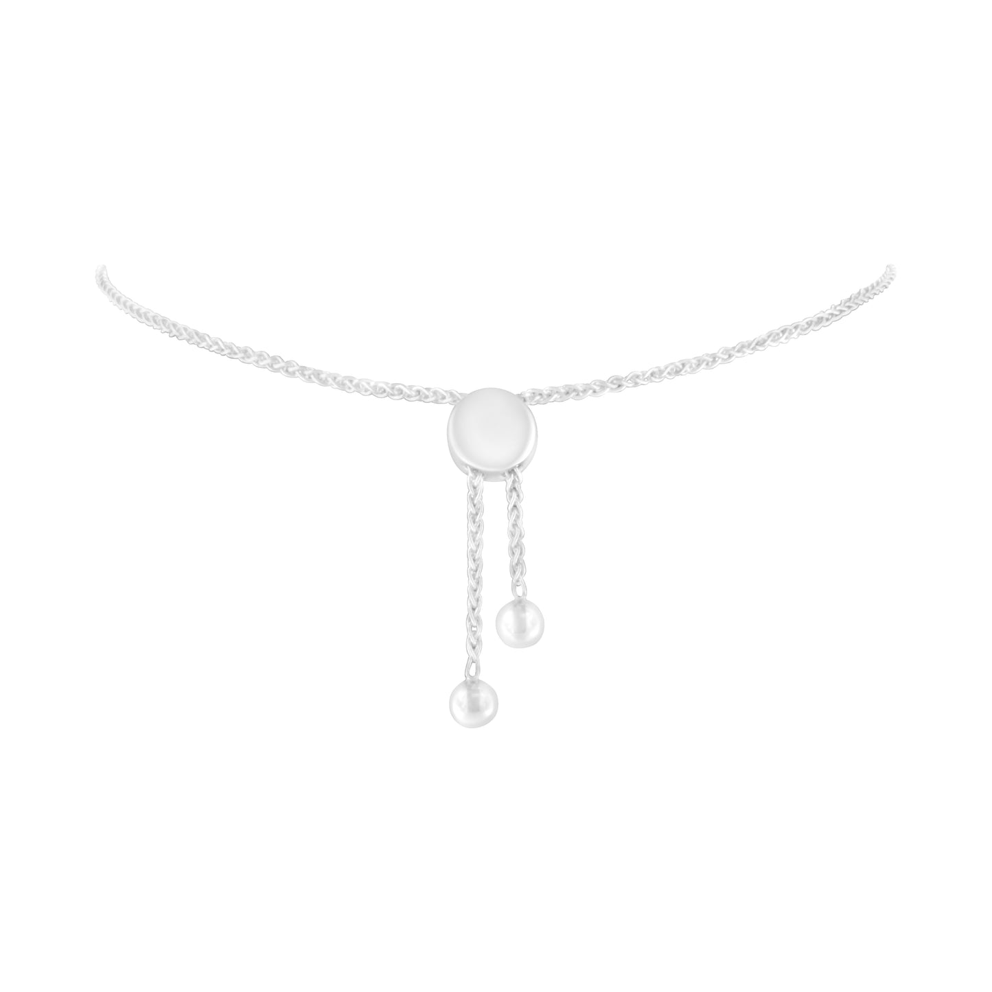 Pulsera Bolo de Corazón Trenzado de Plata de Ley con Diamantes