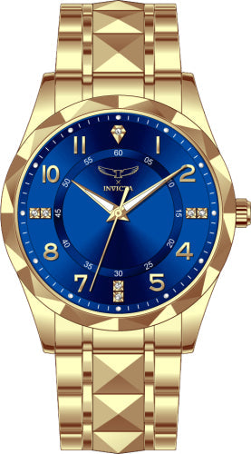 Invicta Men's Specialty Watch - Blue Dial & Gold Bracelet