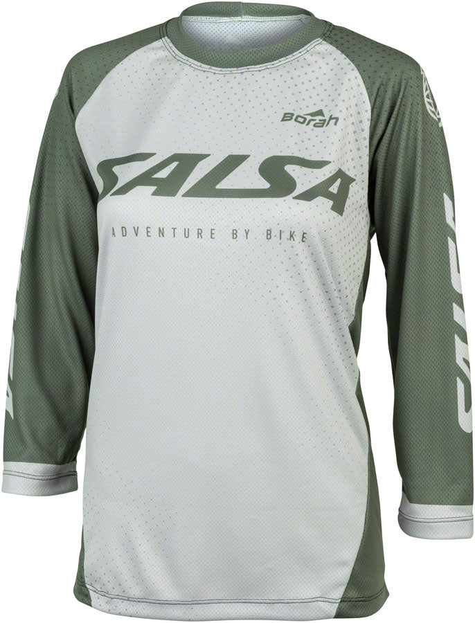 Maillot de VTT 3/4 Salsa Femme Fleet - Petit Vert Blanc