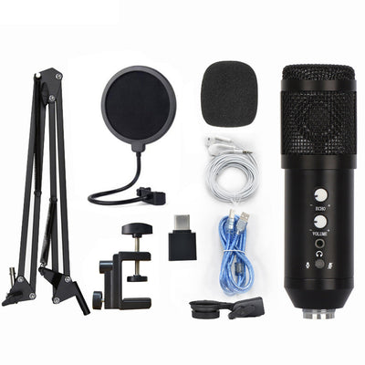 USB Condenser Microphone Mobile Computer Game Live Microphone Live Karaoke Conference Recording Microphone - Korvel