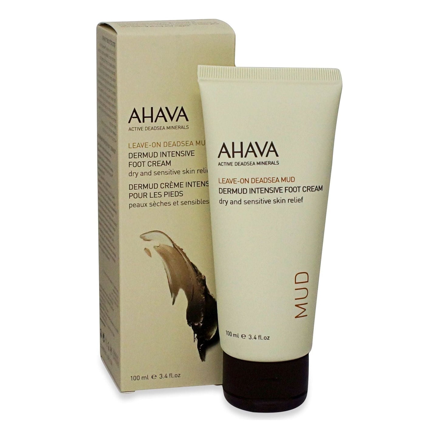 Crème Intensive pour Pieds Dermud à la Boue de la Mer Morte Ahava 3,4 Oz