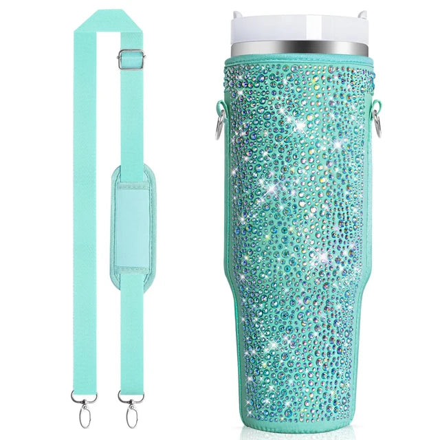 Diamond Mug Sleeves For Portable Water Kettle Carrier Holder Bag With Straps Outdoor Drinkware Accessory - Korvel