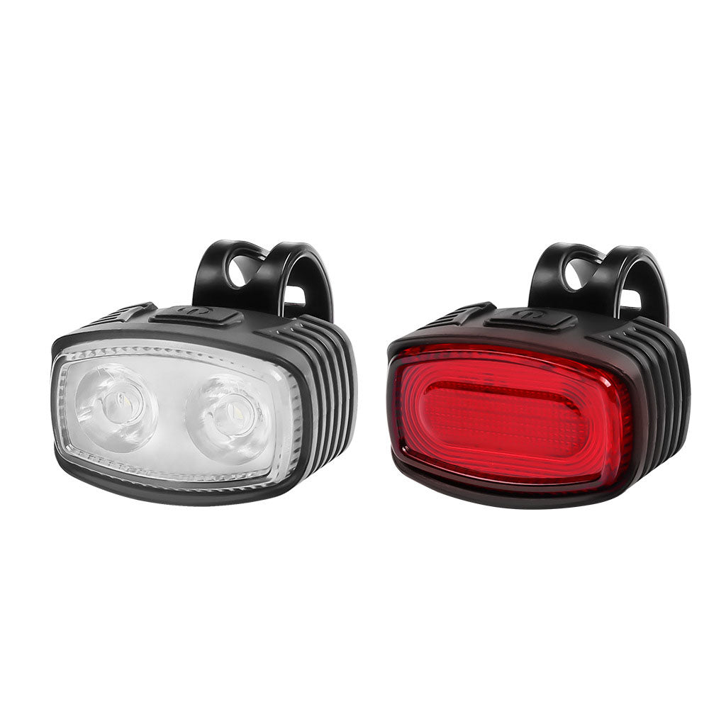 Bicycle headlight and taillight set, highway warning light, high brightness LED lighting, mountain bike outdoor riding accessori - Korvel