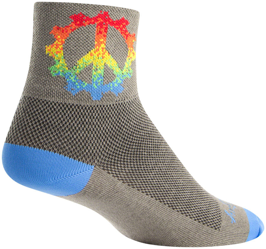 SockGuy Classic Peace Ring Socks - Gray Large/X-Large